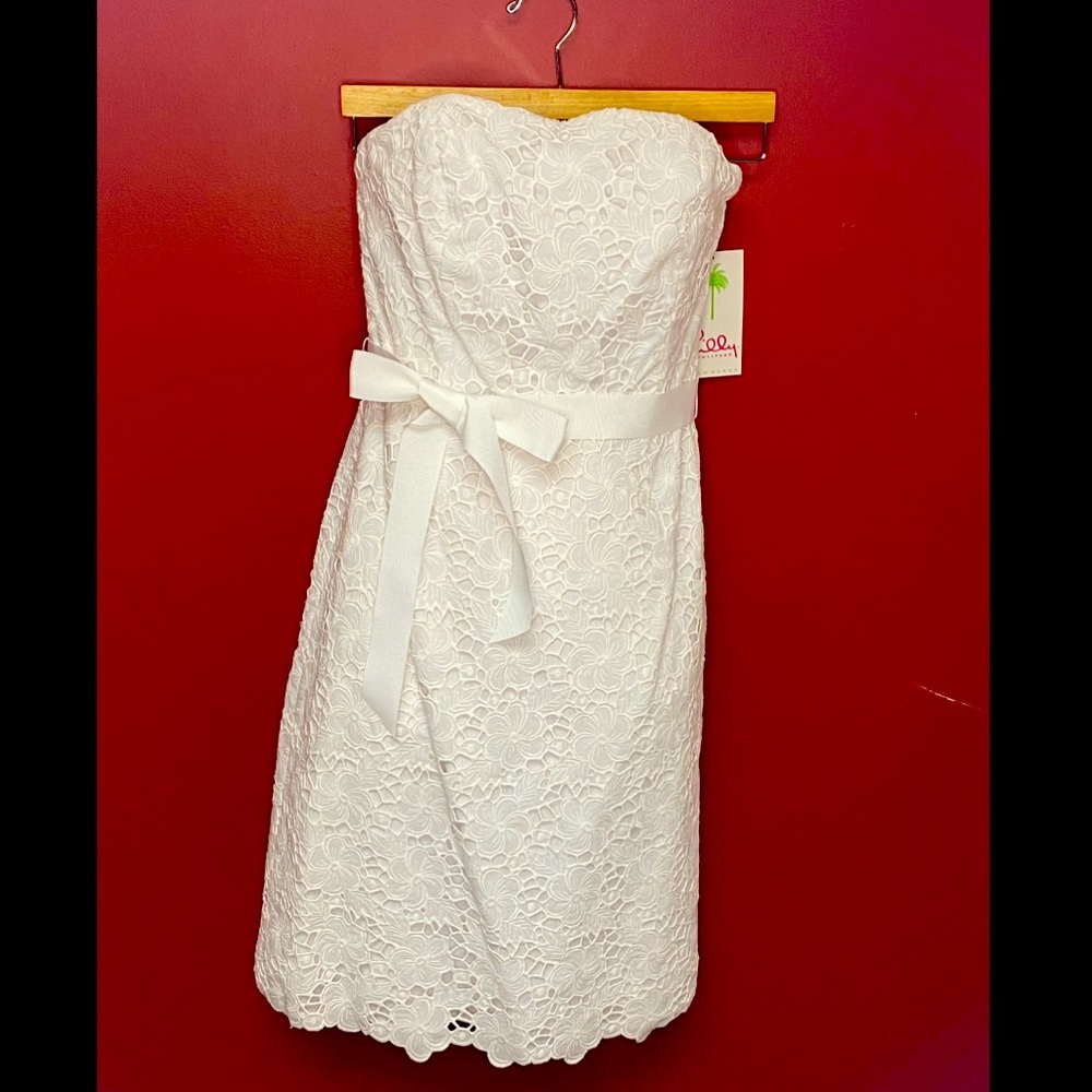 Lilly Pulitzer White Kentucky Eyelet Sienna Dress